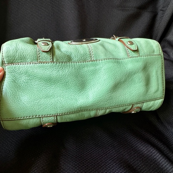 FOSSIL MADDOX Mint Green Leather Handbag and Wallet Set - Picture 5 of 16